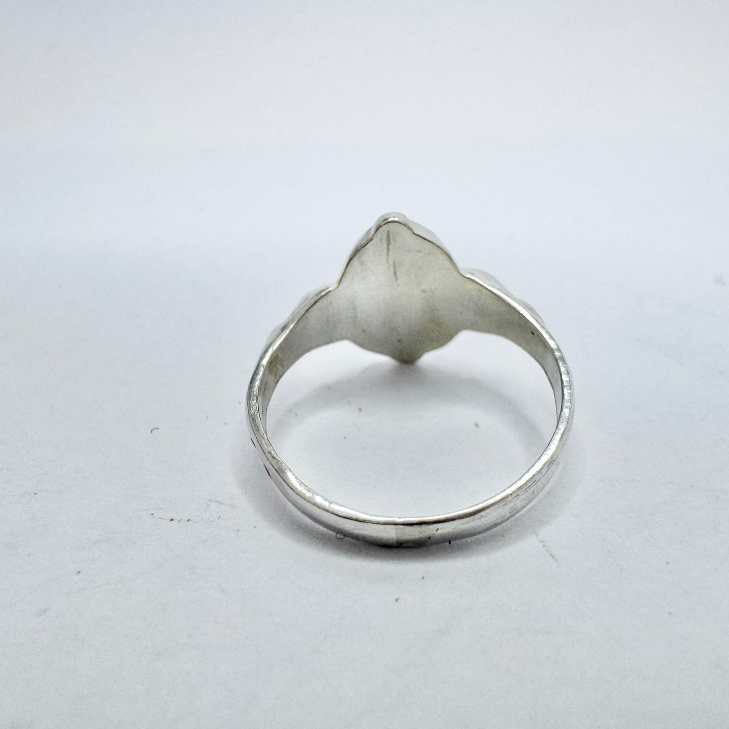 Vintage c 1950s. Vintage Sterling Silver Female Signet Ring.