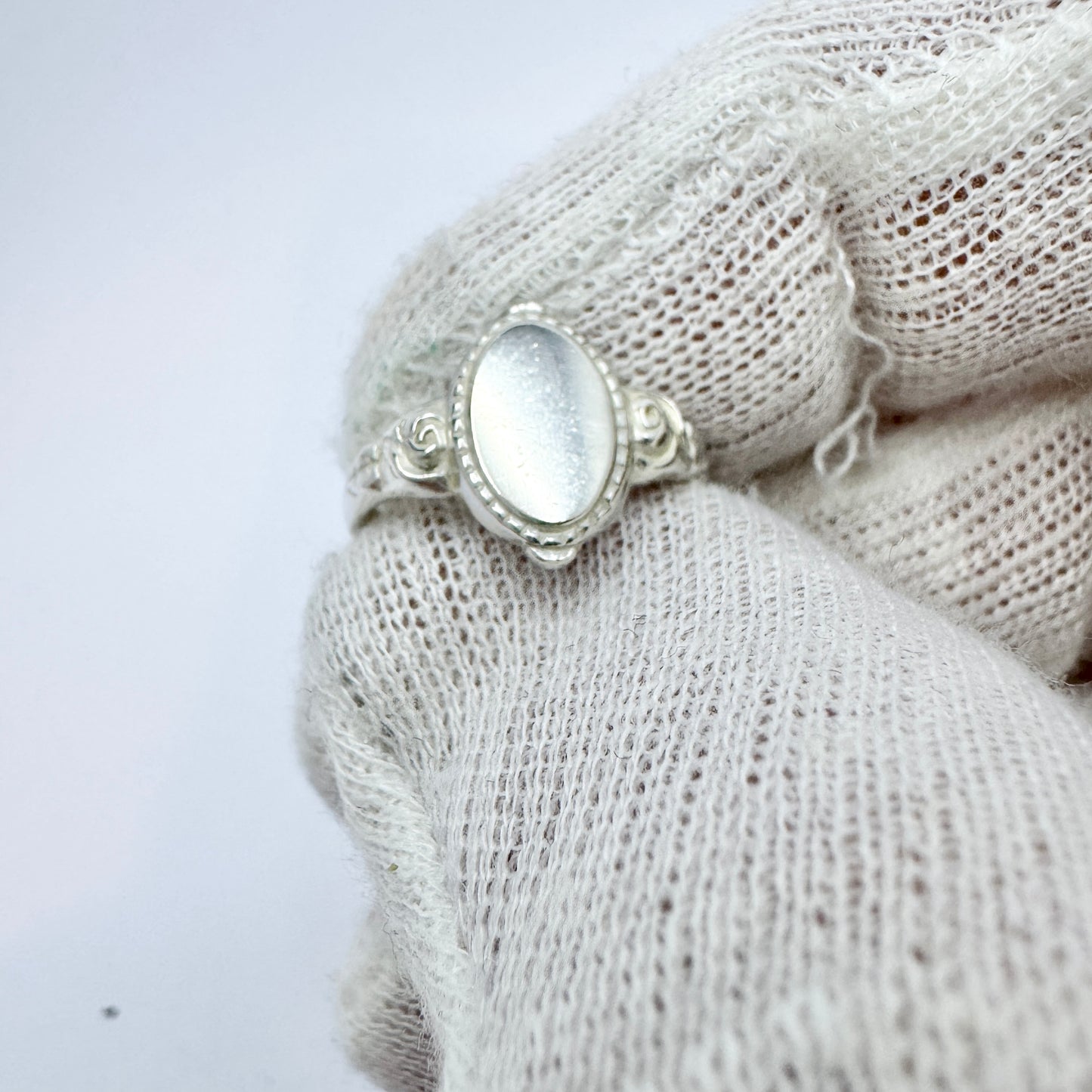 Vintage c 1950s. Vintage Sterling Silver Female Signet Ring.