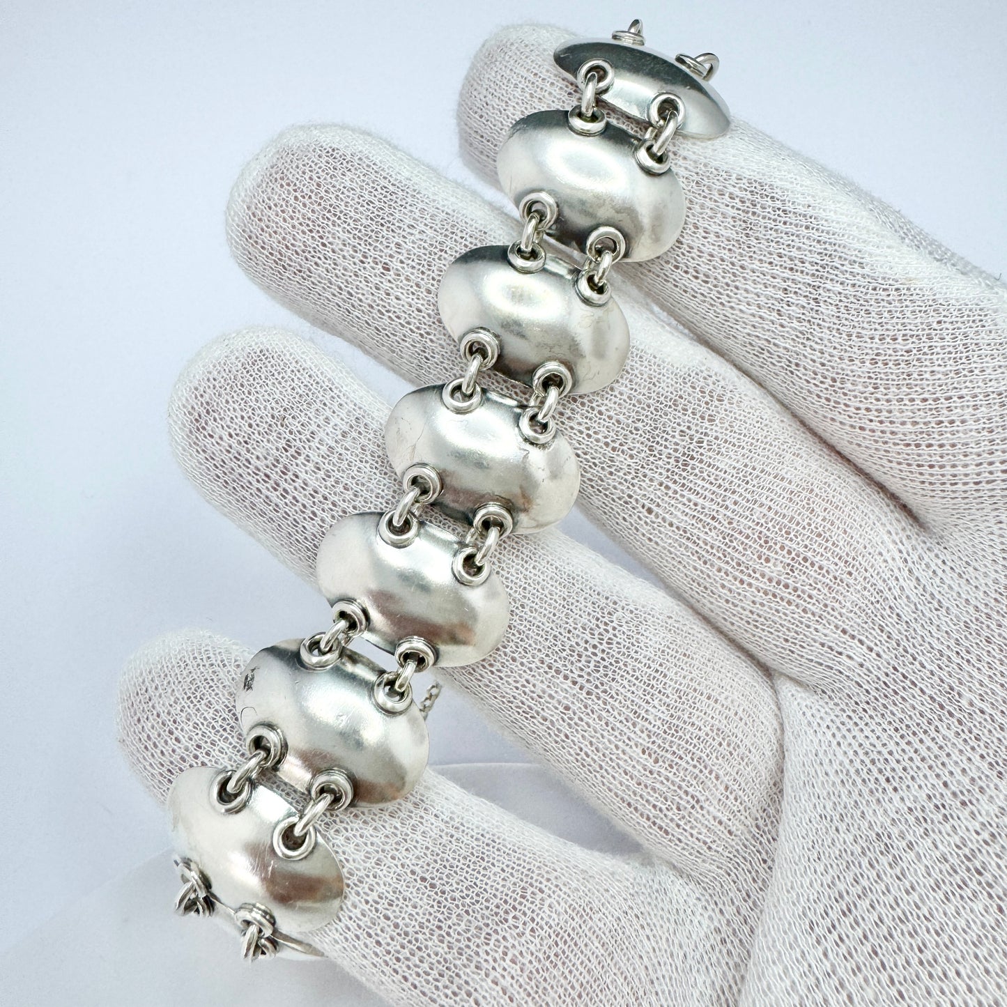 Gertrud Engel for Michelsen, Sweden 1951. Vintage Sterling Silver Bracelet. Signed.