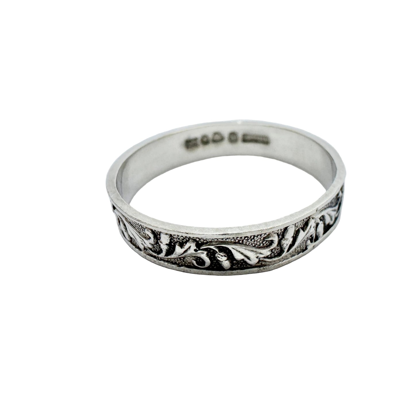 Ekström & Blom, Sweden 1935. Vintage Solid Silver Men's Ring Band.