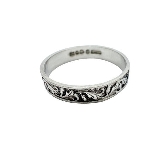 Ekström & Blom, Sweden 1935. Vintage Solid Silver Men's Ring Band.