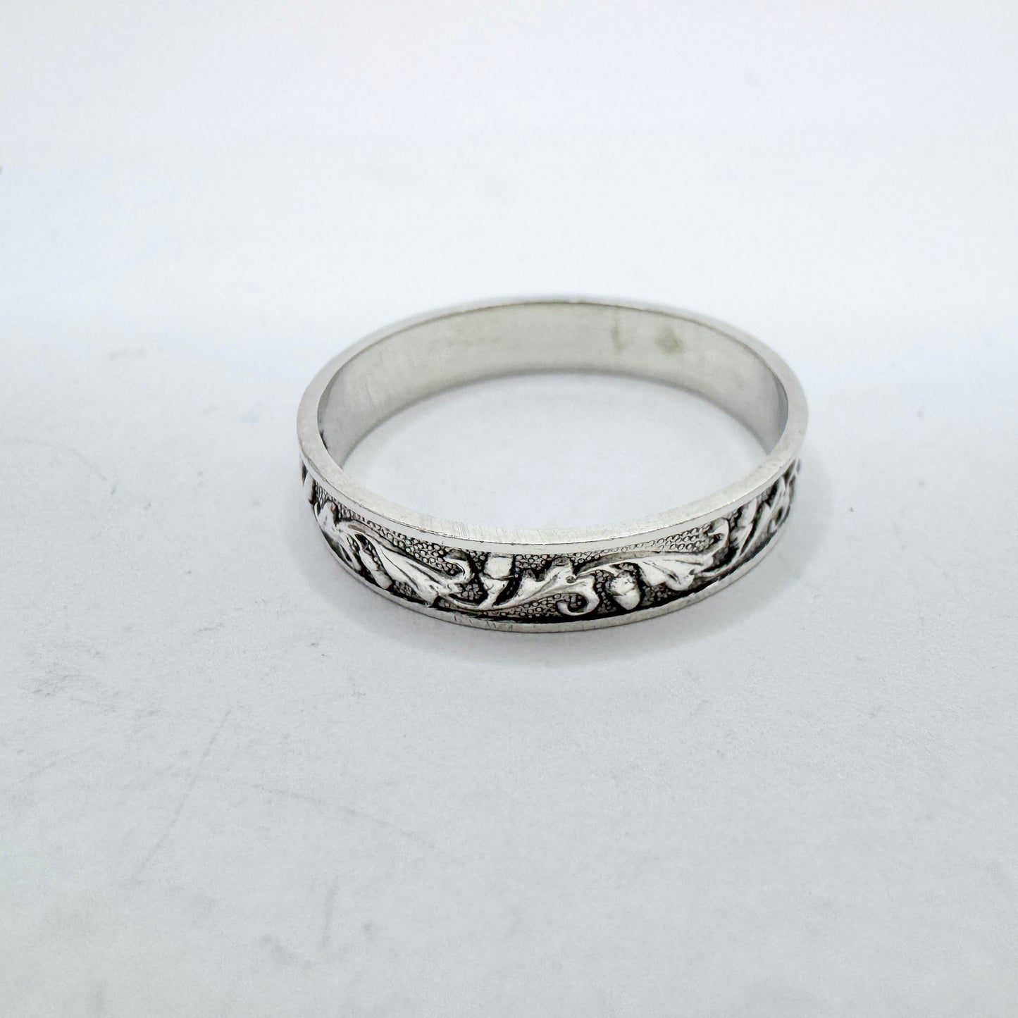 Ekström & Blom, Sweden 1935. Vintage Solid Silver Men's Ring Band.