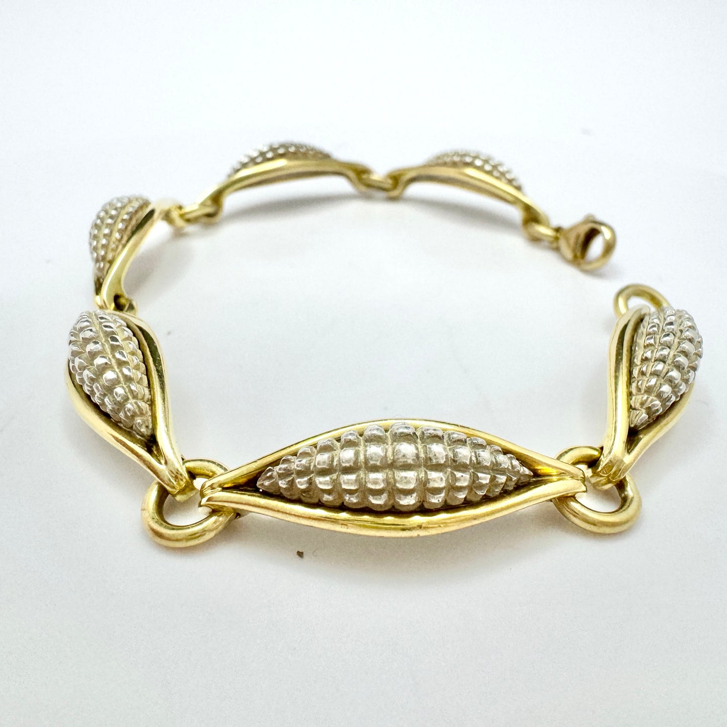 Georg Jensen, Design Lene Munthe. Vintage 18k Gold Silver Bracelet. Design 425B