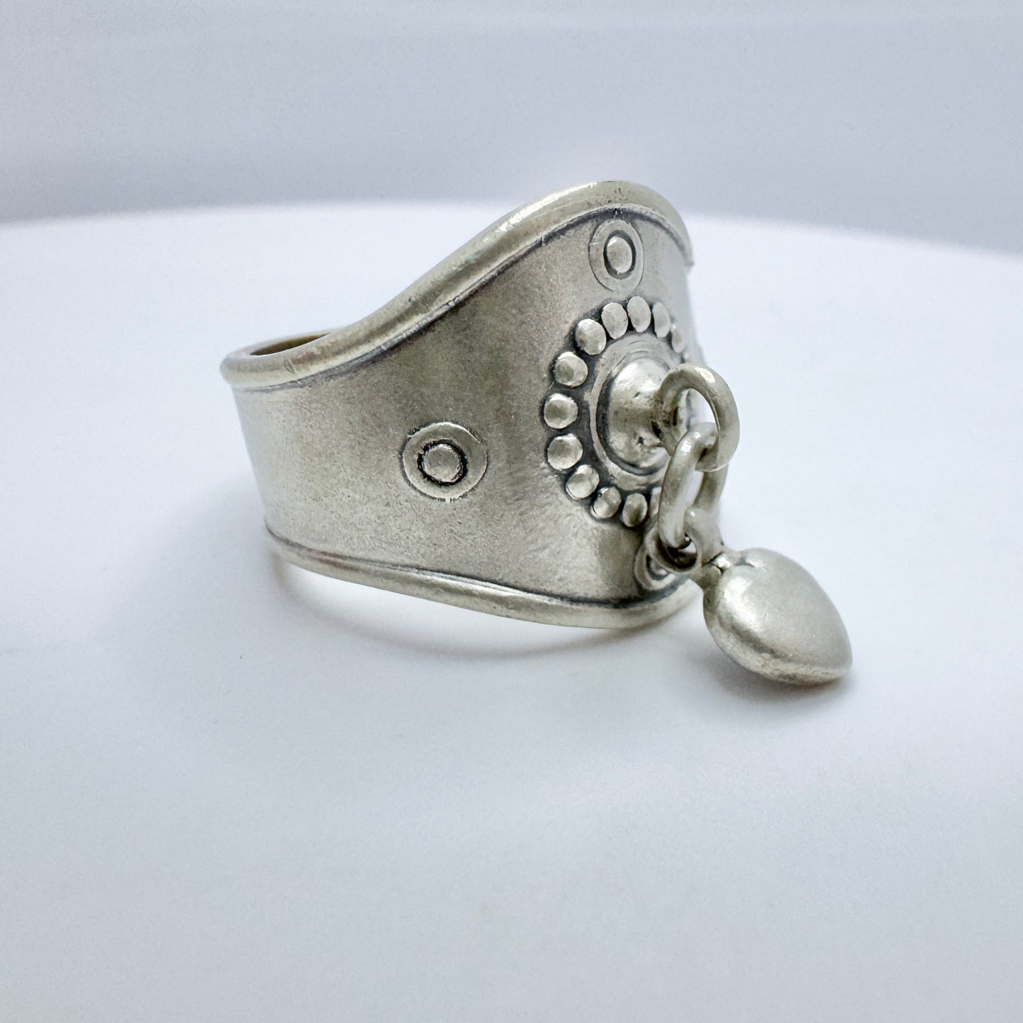Kalevala Koru, Finland Sterling Silver Heart Charm Ring