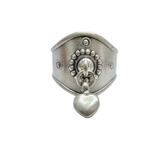 Kalevala Koru, Finland Sterling Silver Heart Charm Ring