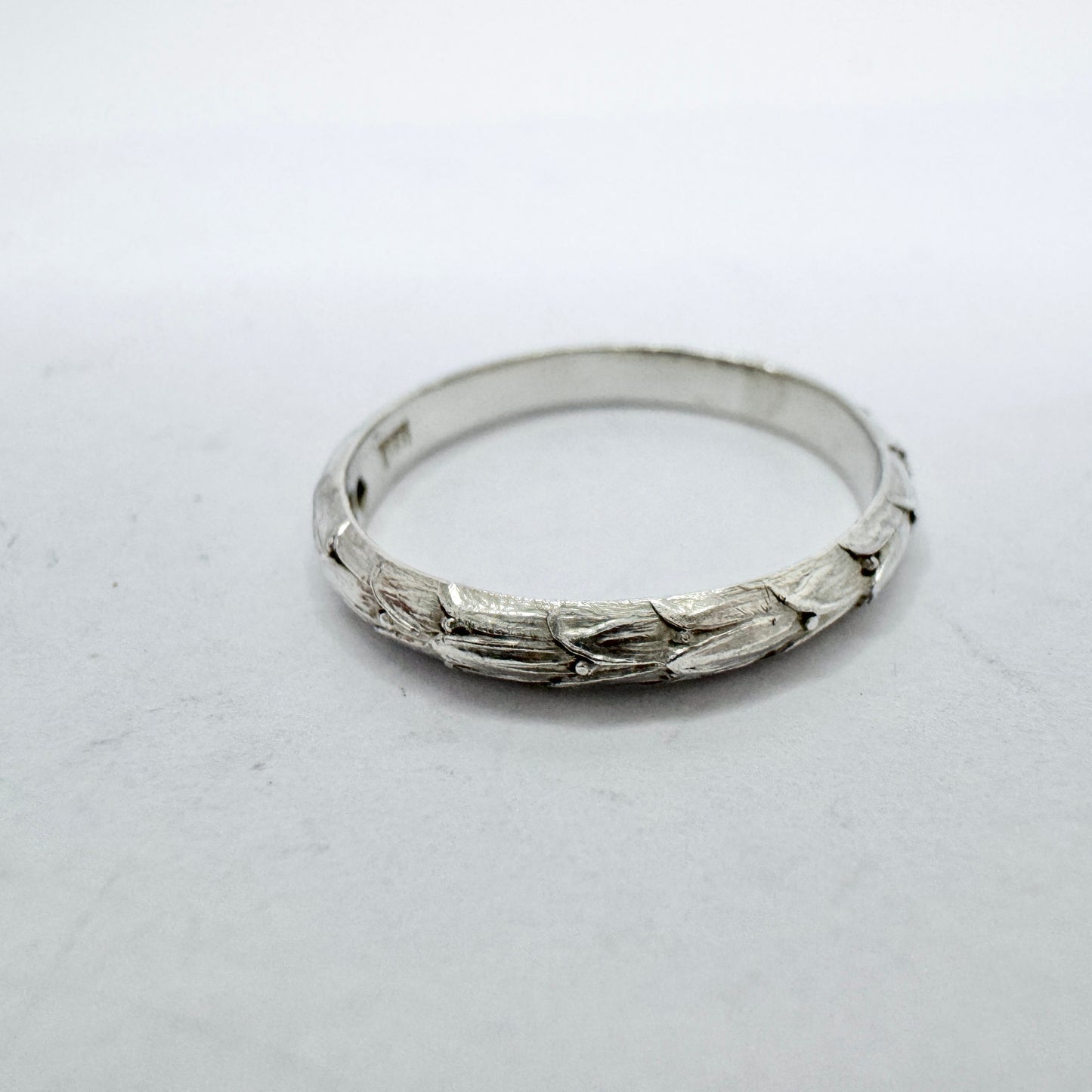 Ekström & Blom, Sweden 1934. Vintage Solid Silver Band Ring.