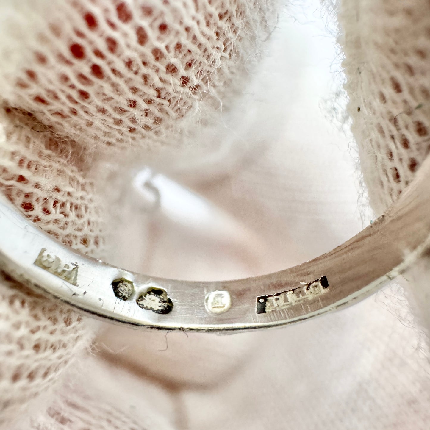 Ekström & Blom, Sweden 1934. Vintage Solid Silver Band Ring.