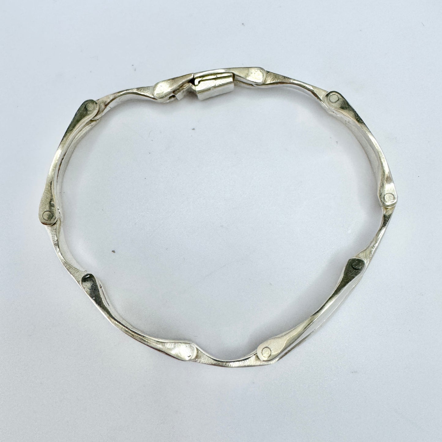 Stina Sökjer-Peters, Sweden 1986. Vintage Sterling Silver Bracelet. Signed.