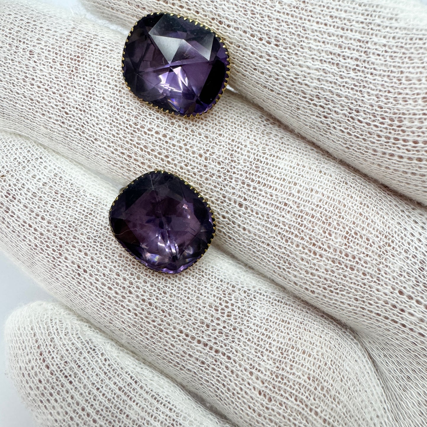 Antique Georgian Paste Stone Earrings with Later Screw-Backs.