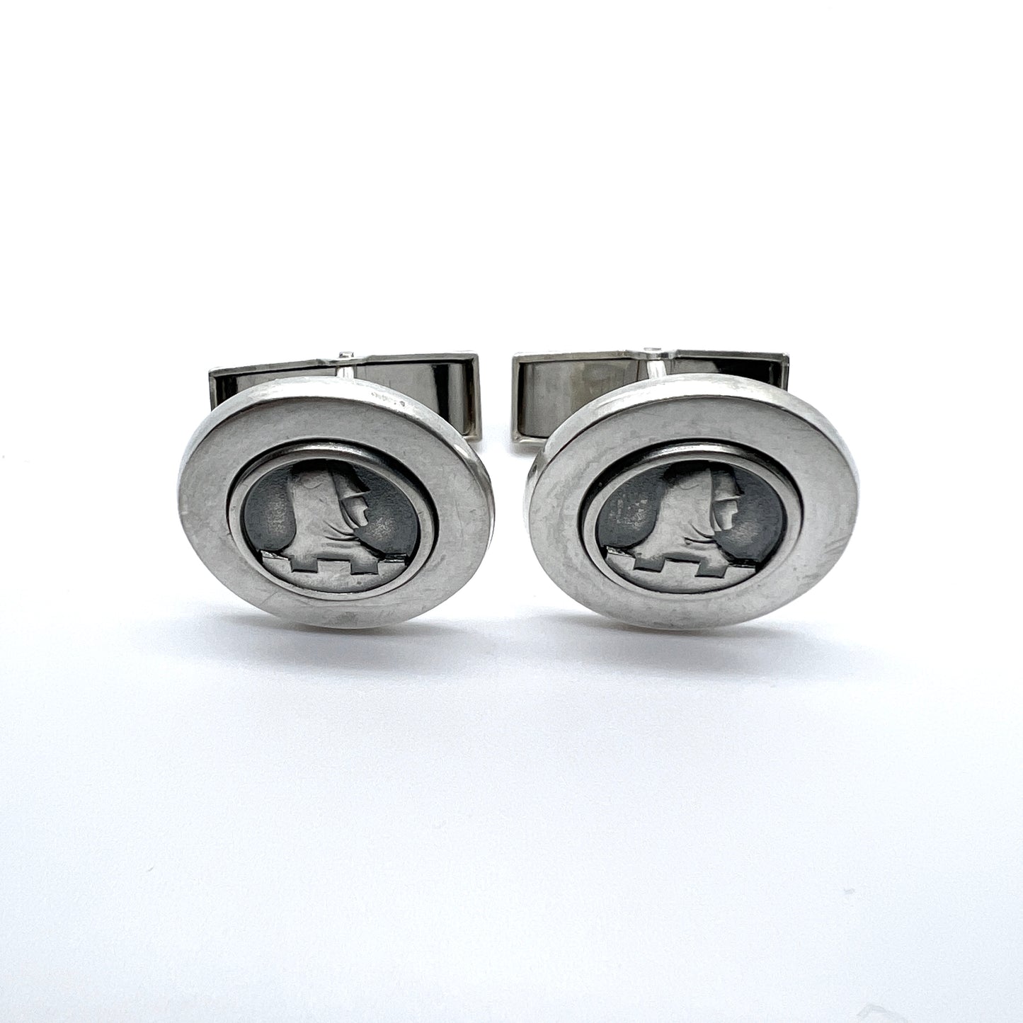 Holger Lindström, Finland 1972. Vintage Solid Silver Cufflinks.