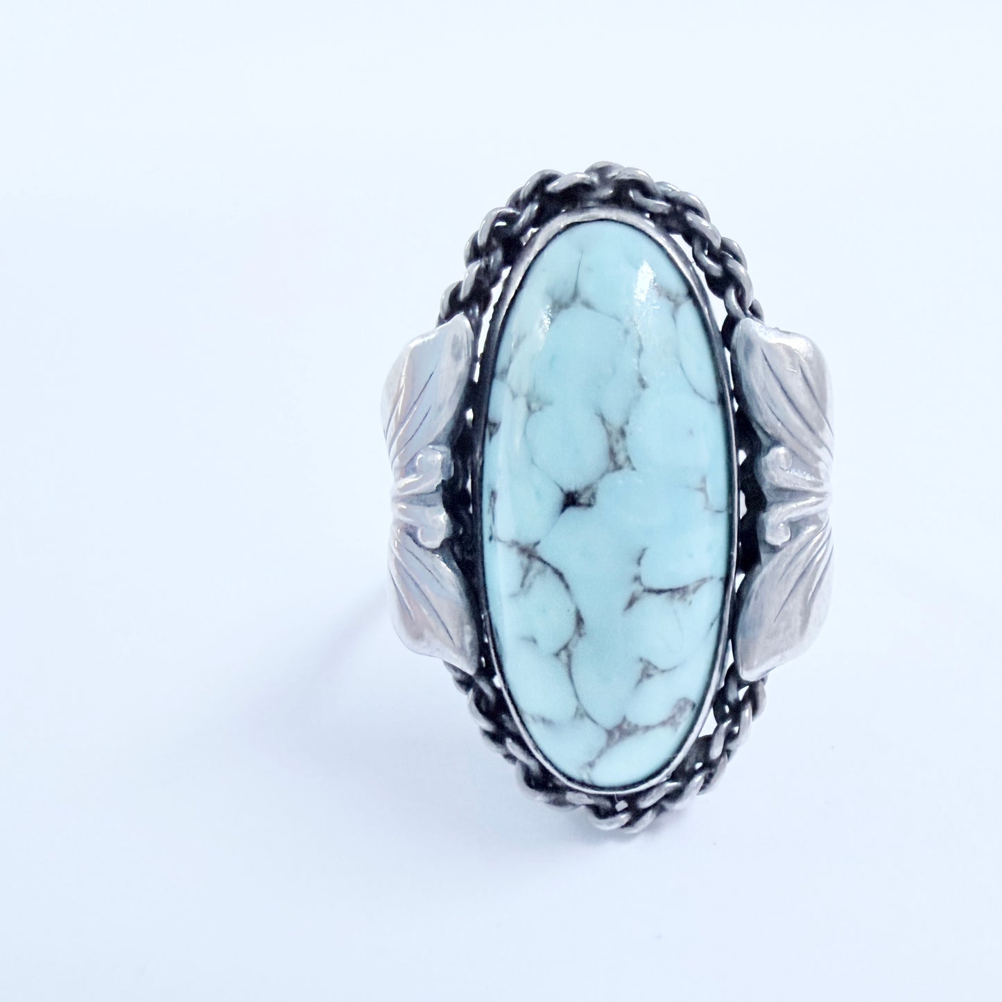 Carl Ove Frydensberg, Denmark. Vintage Solid Silver Turquoise Ring