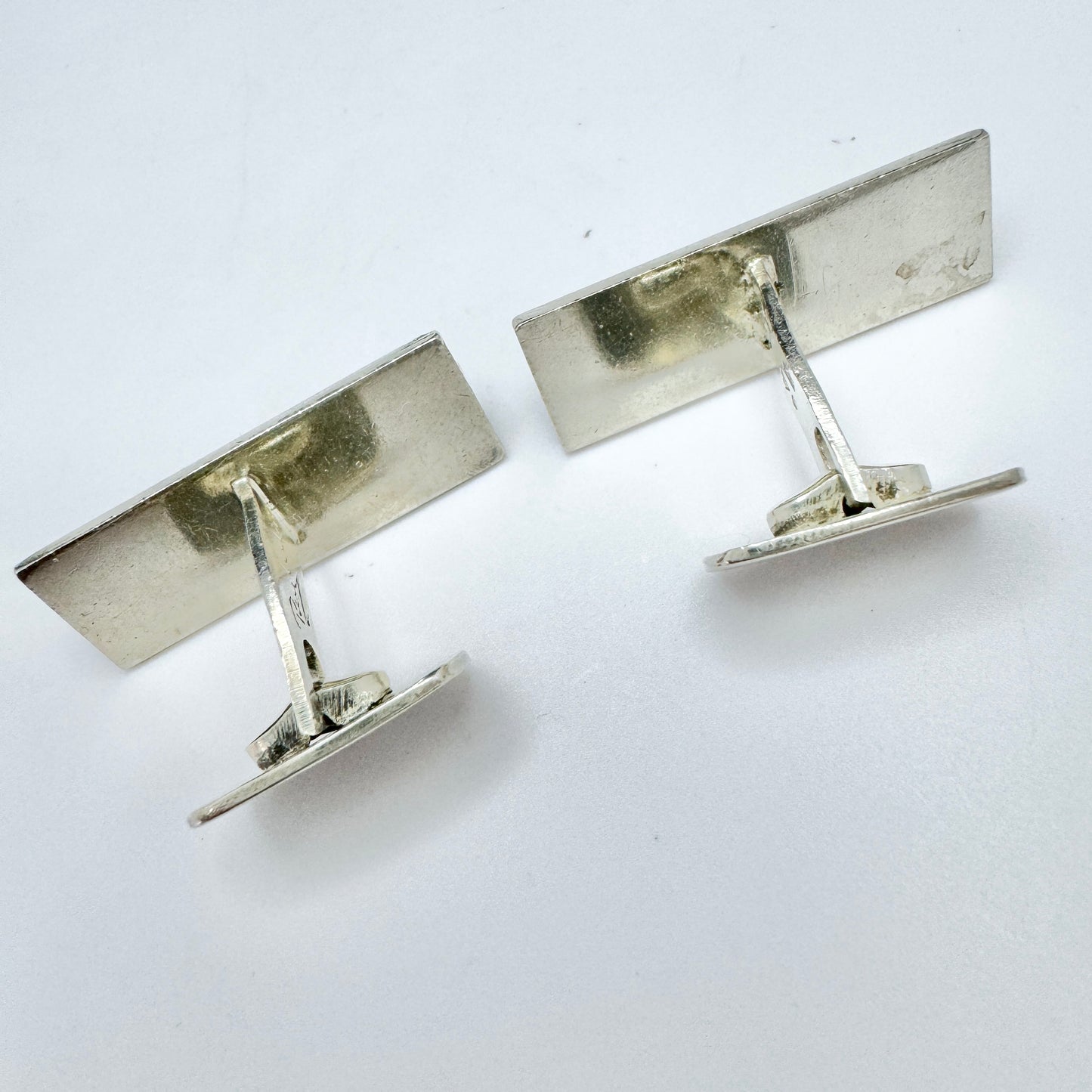 Rey Urban, Sweden year 1960. Large vintage Sterling Silver Cufflinks. Signed.