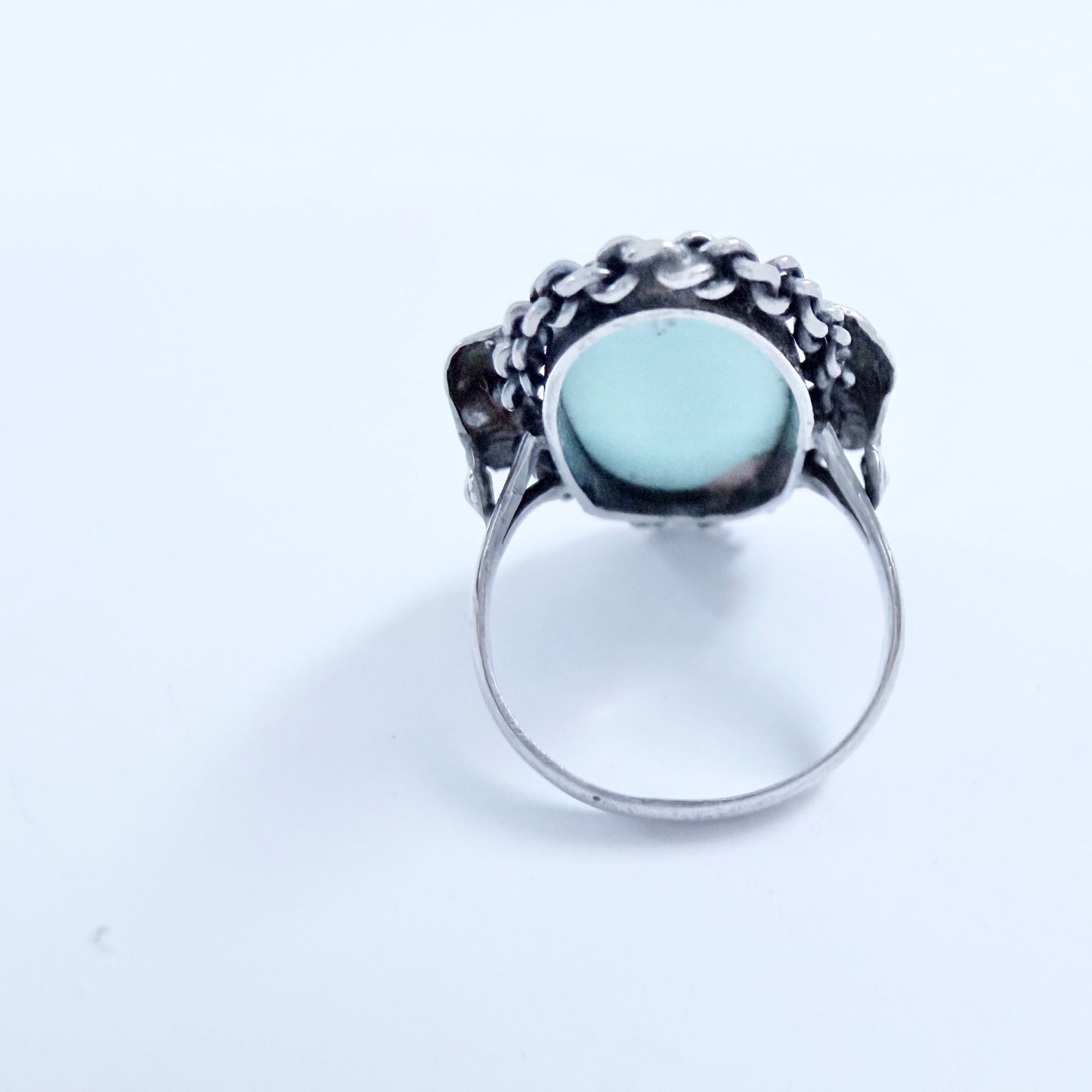 Carl Ove Frydensberg, Denmark. Vintage Solid Silver Turquoise Ring