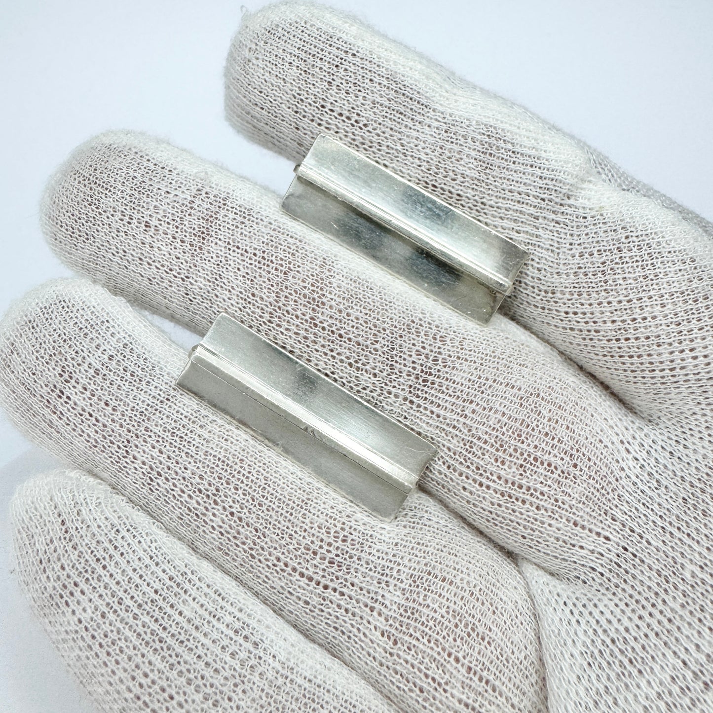 Rey Urban, Sweden year 1960. Large vintage Sterling Silver Cufflinks. Signed.