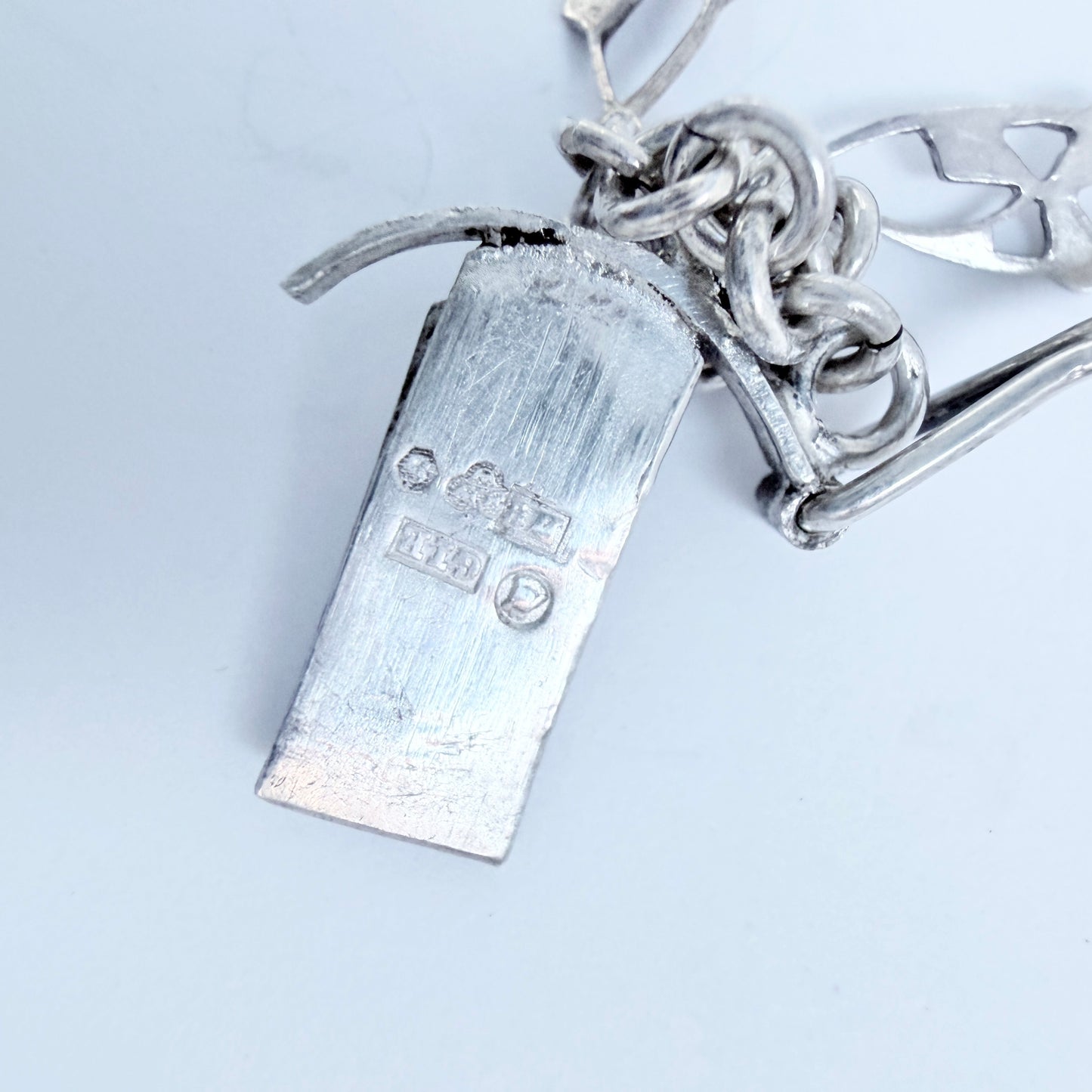 Claes E Giertta, Sweden 1958. Vintage Sterling Silver Rose Quartz Necklace.