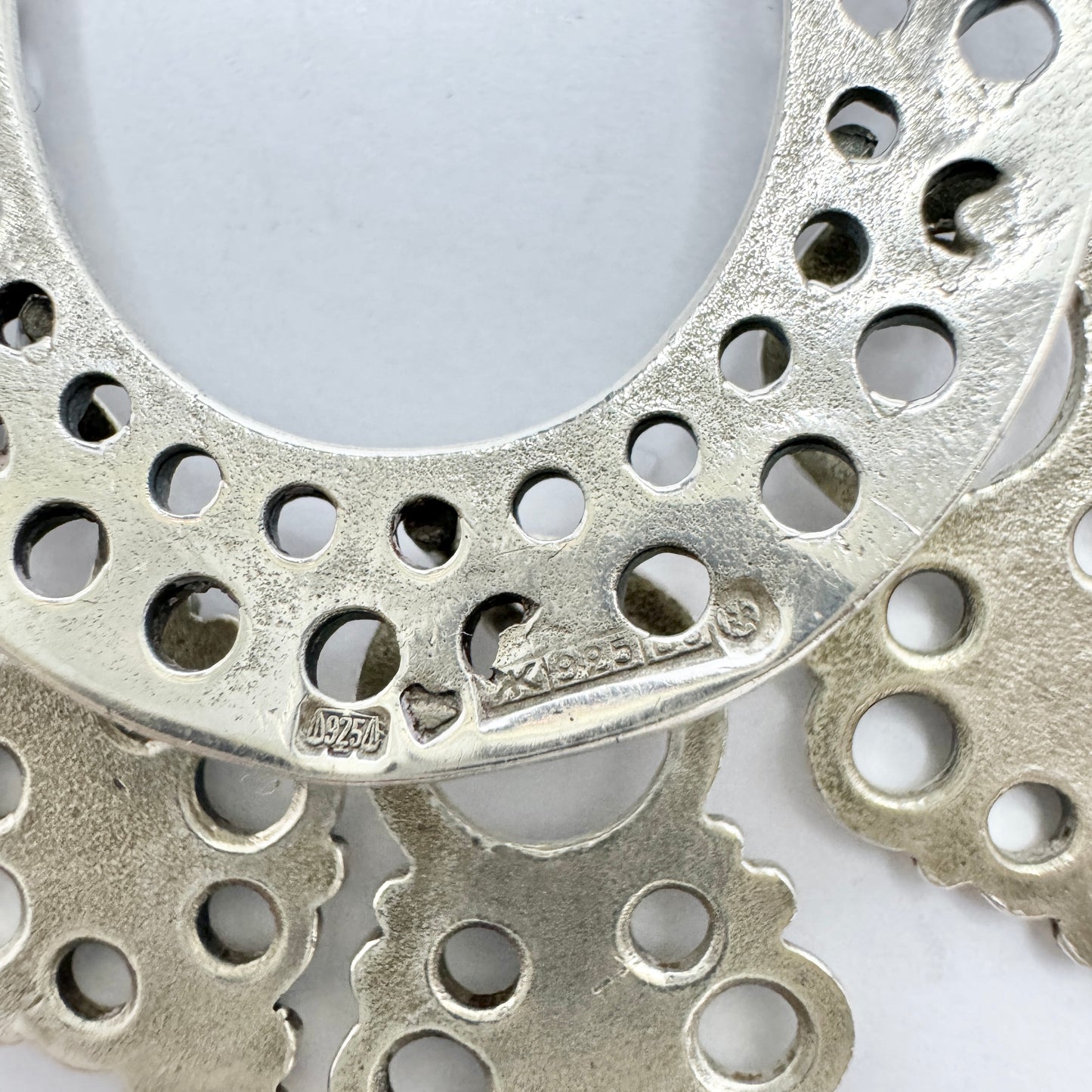 Kalevala Koru, Finland. Vintage Sterling Silver Pendant Long Chain Necklace.