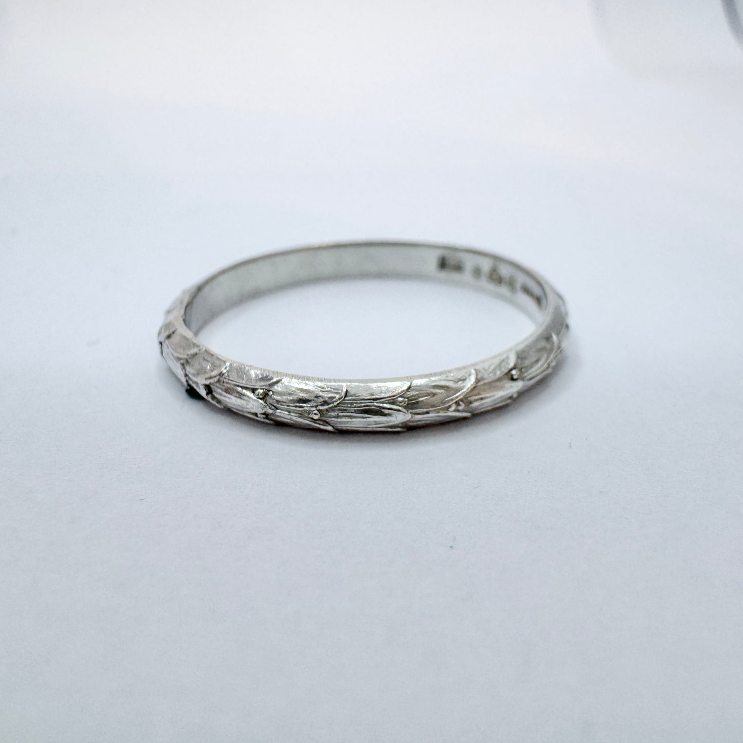 Ekström & Blohm, Sweden 1934. Vintage Solid Silver Band Ring.