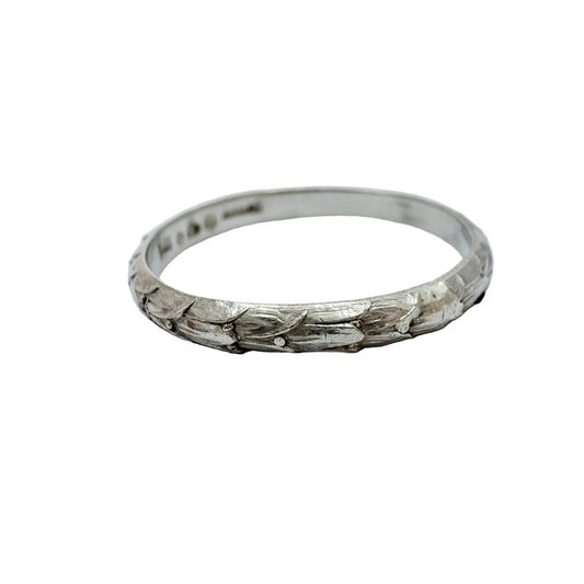 Ekström & Blohm, Sweden 1934. Vintage Solid Silver Band Ring.