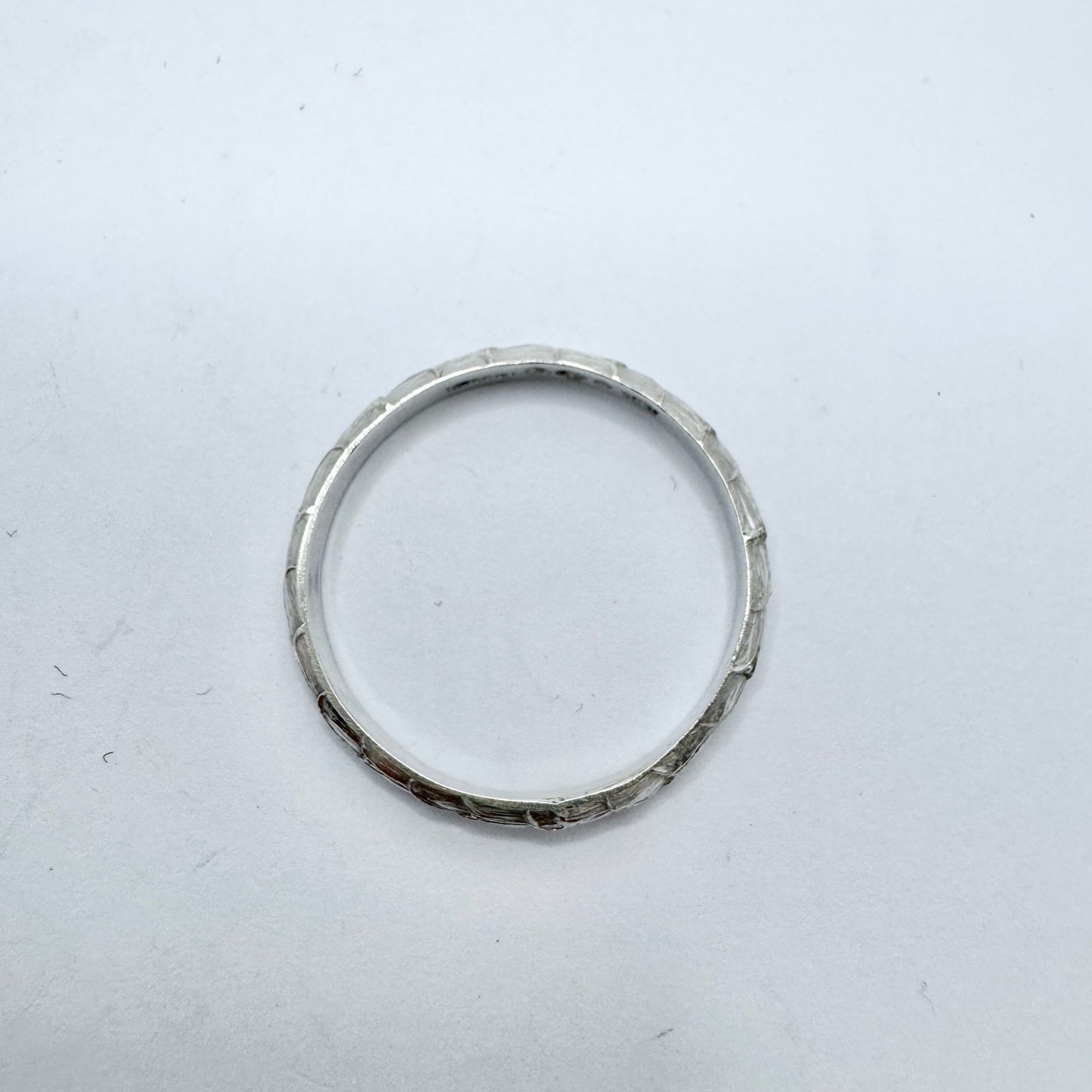Ekström & Blohm, Sweden 1934. Vintage Solid Silver Band Ring.