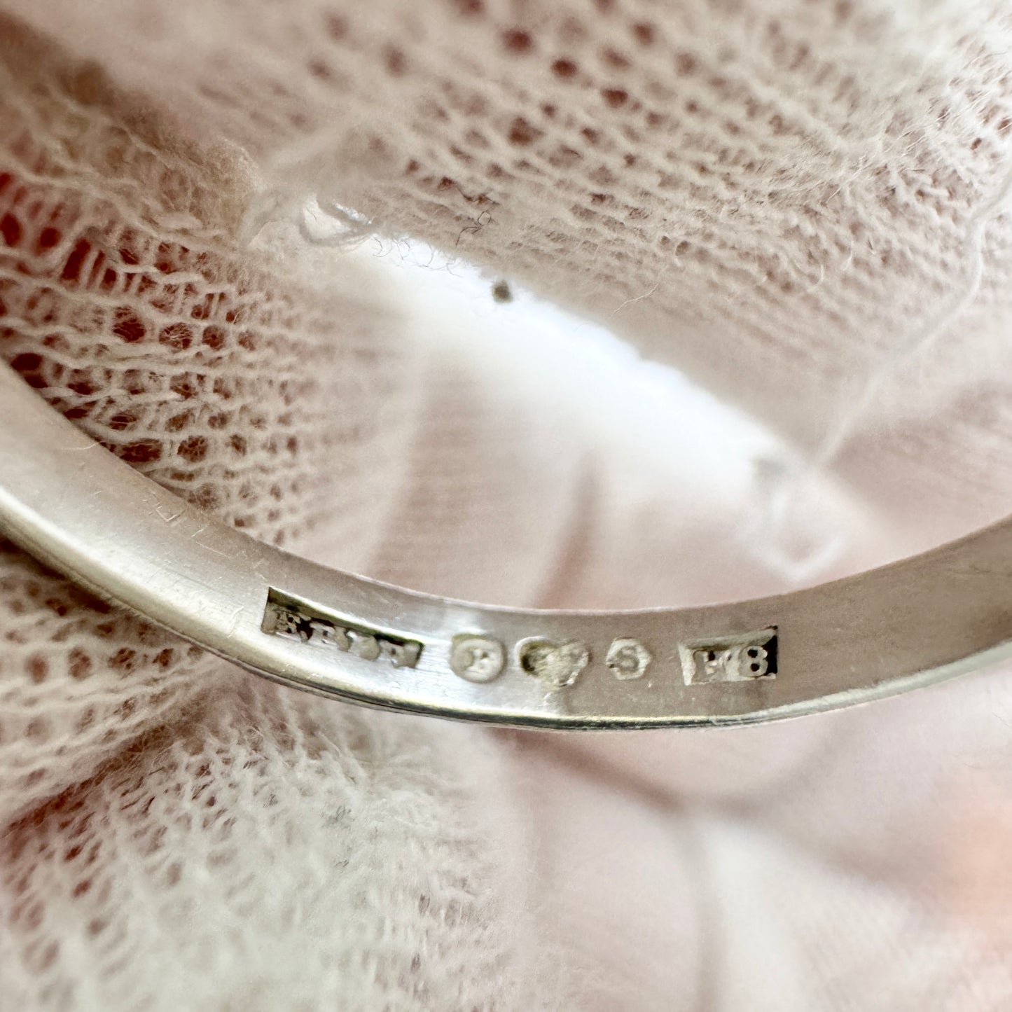 Ekström & Blohm, Sweden 1934. Vintage Solid Silver Band Ring.