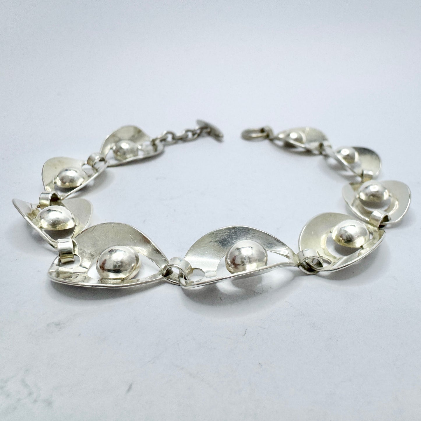 Herman Siersbøl, Denmark 1950-60s. Vintage Sterling Silver Bracelet.
