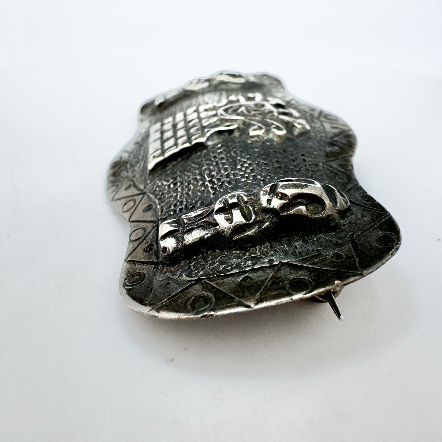 Peru c 1950s. Vintage 900 Silver Brooch.