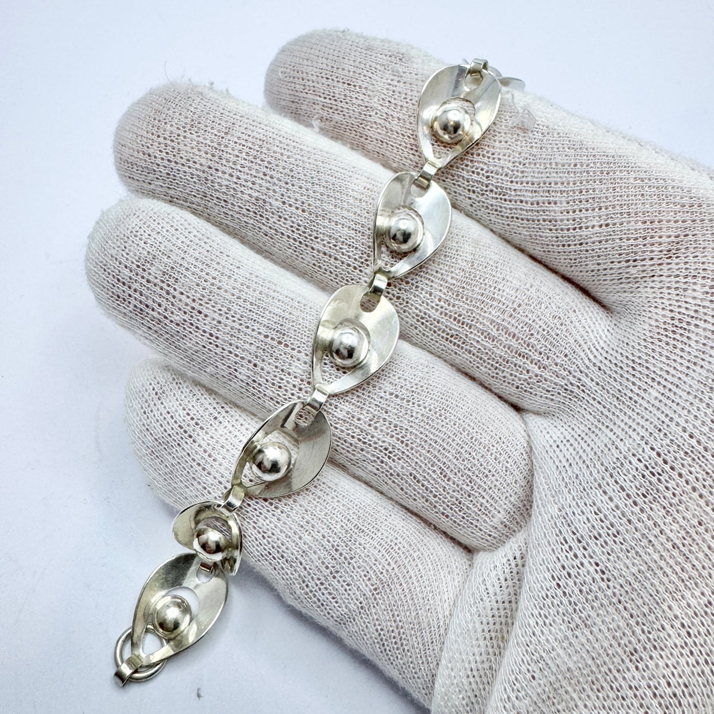 Herman Siersbøl, Denmark 1950-60s. Vintage Sterling Silver Bracelet.