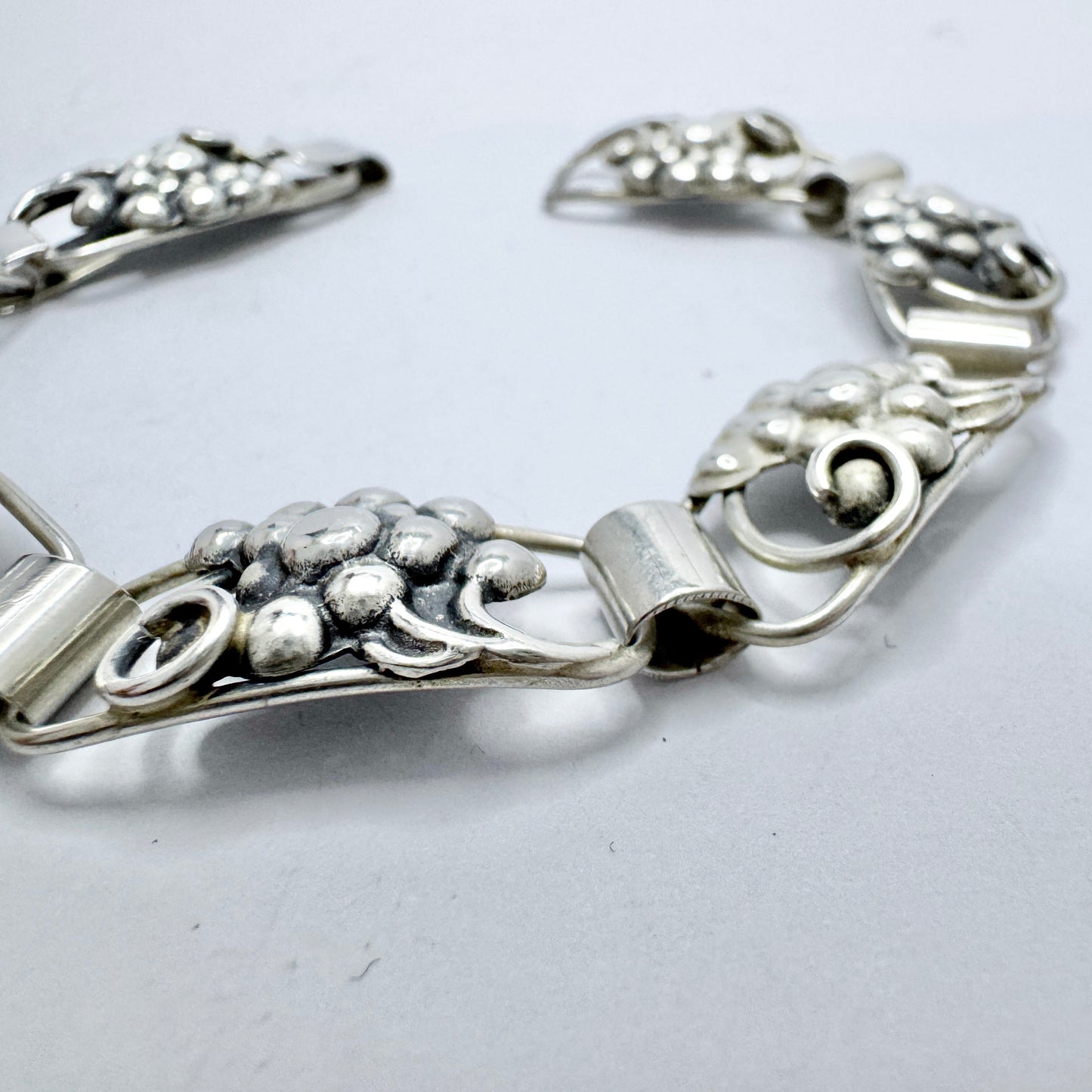 C. Brumberg, Denmark 1940-50s. Vintage Solid Silver Bracelet.
