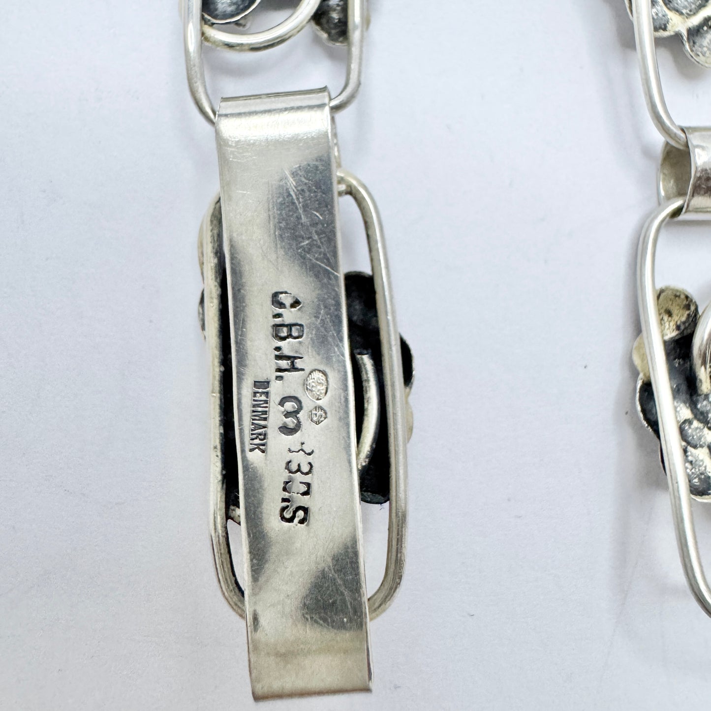 C. Brumberg, Denmark 1940-50s. Vintage Solid Silver Bracelet.