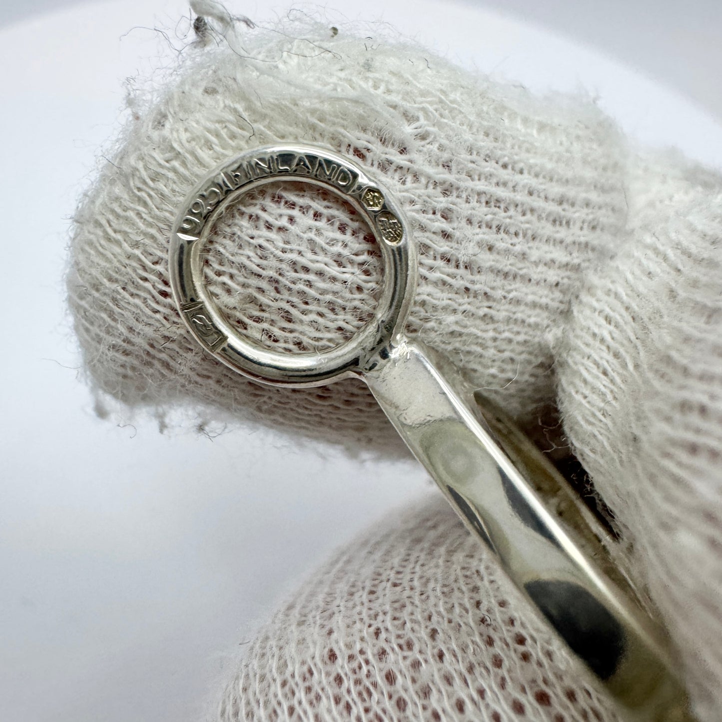 Salovaara, Finland 1970s. Vintage Sterling Silver Rock Crystal Pendant.