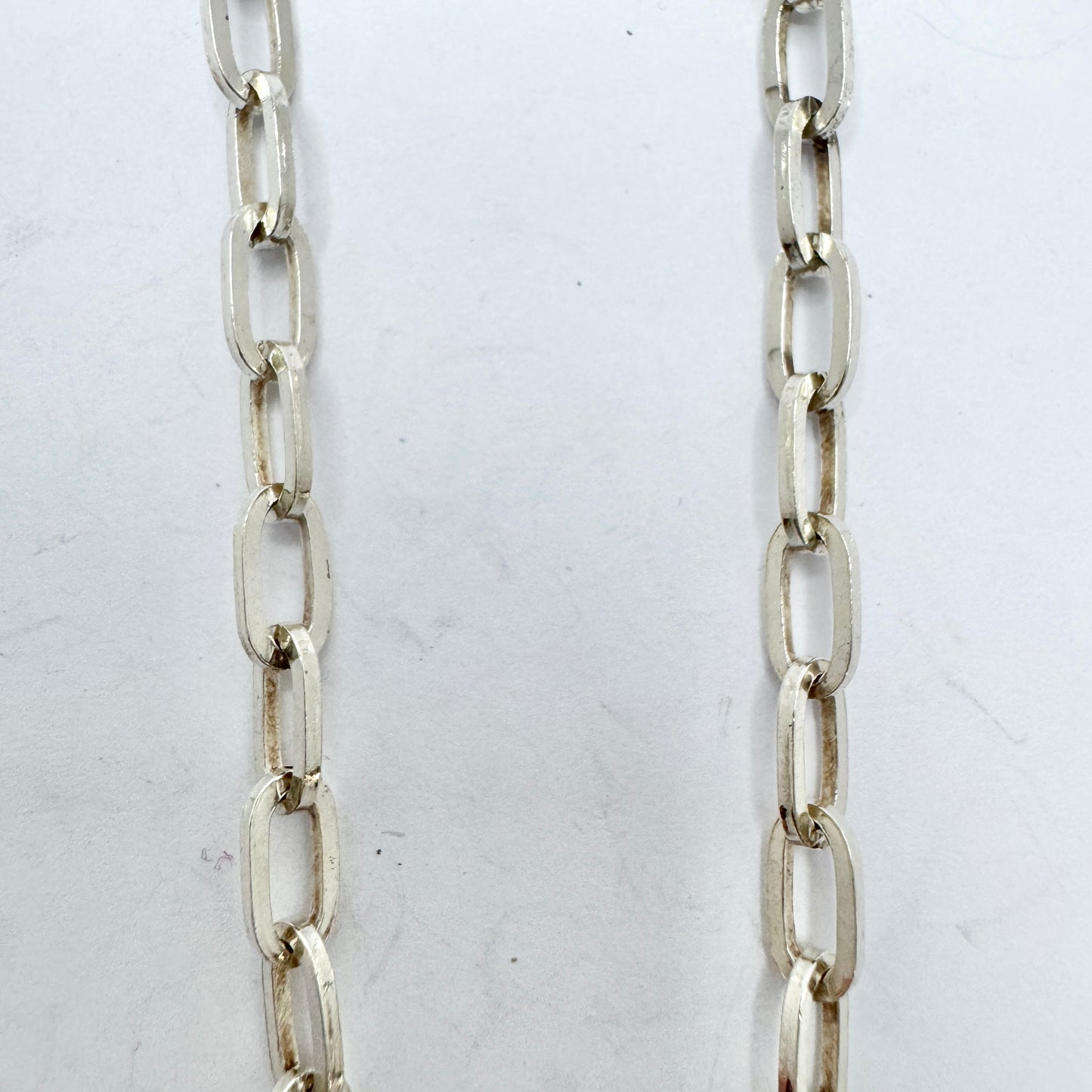 Victor Janson, Sweden. Vintage 61cm Sterling Silver Chain Necklace.