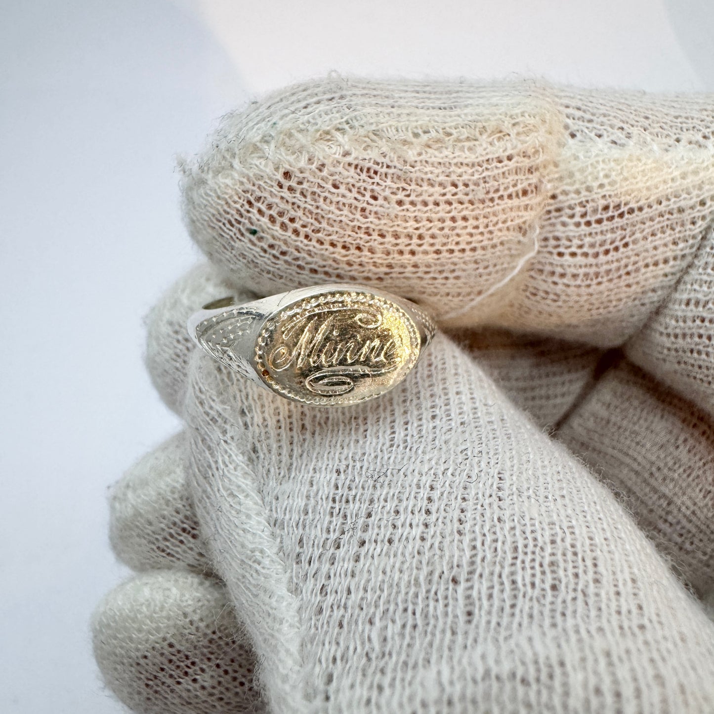 Sweden, early 1900s. Antique Solid Silver Memory Ring
