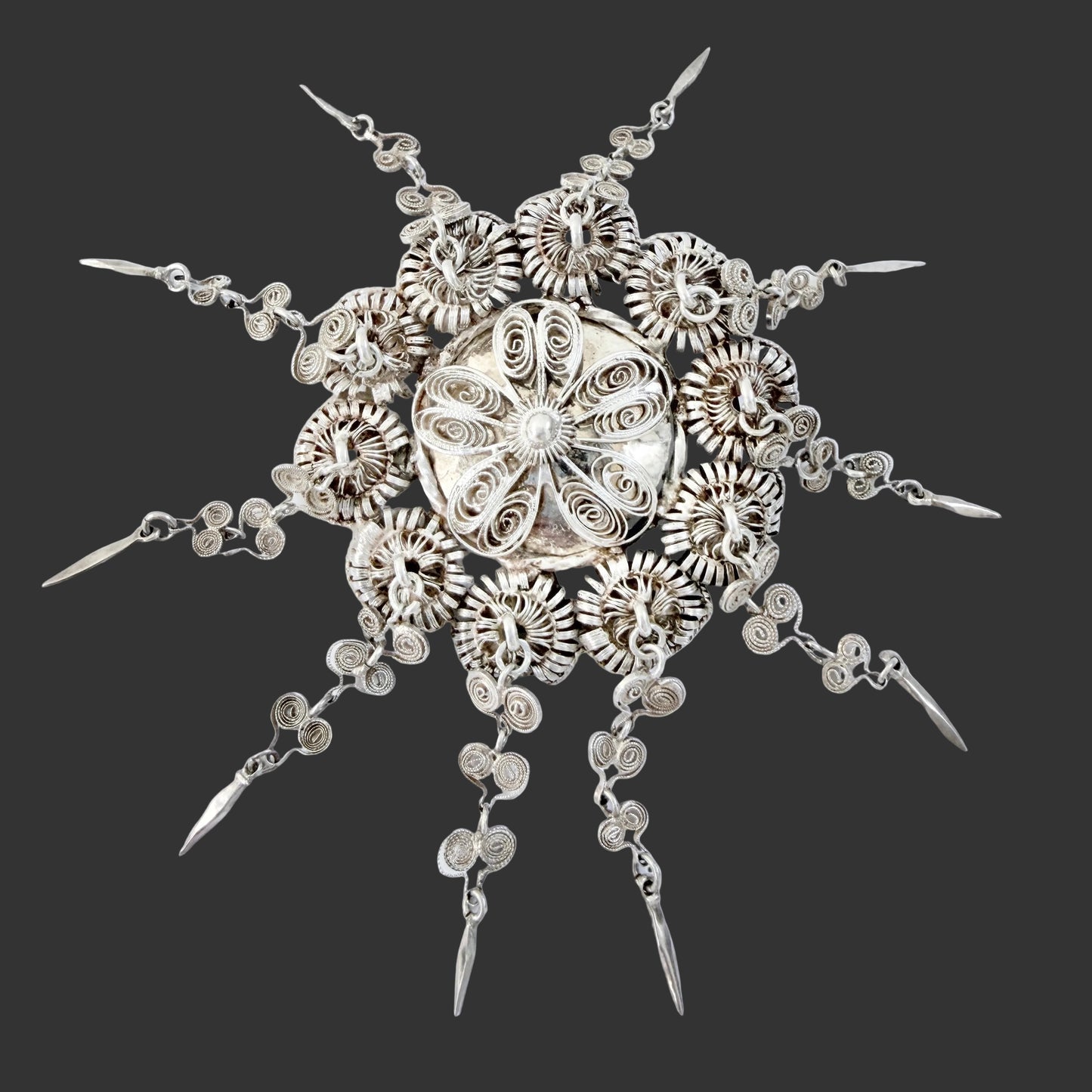 Norway ca 1870-80s. Large Antique Sølje Bunad's Costume Brooch.