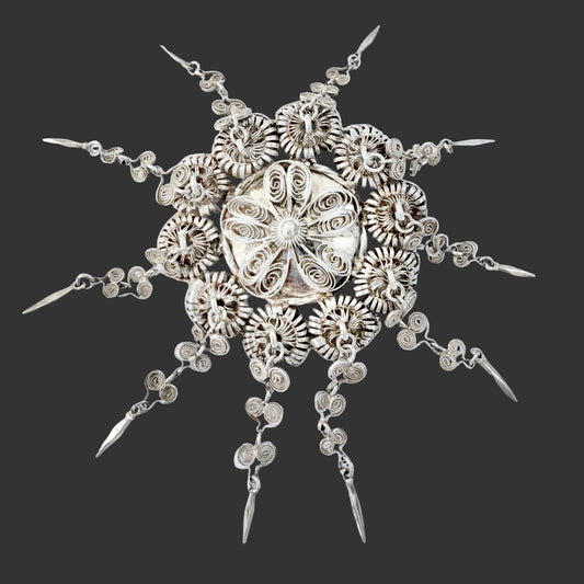 Norway ca 1870-80s. Large Antique Sølje Bunad's Costume Brooch.