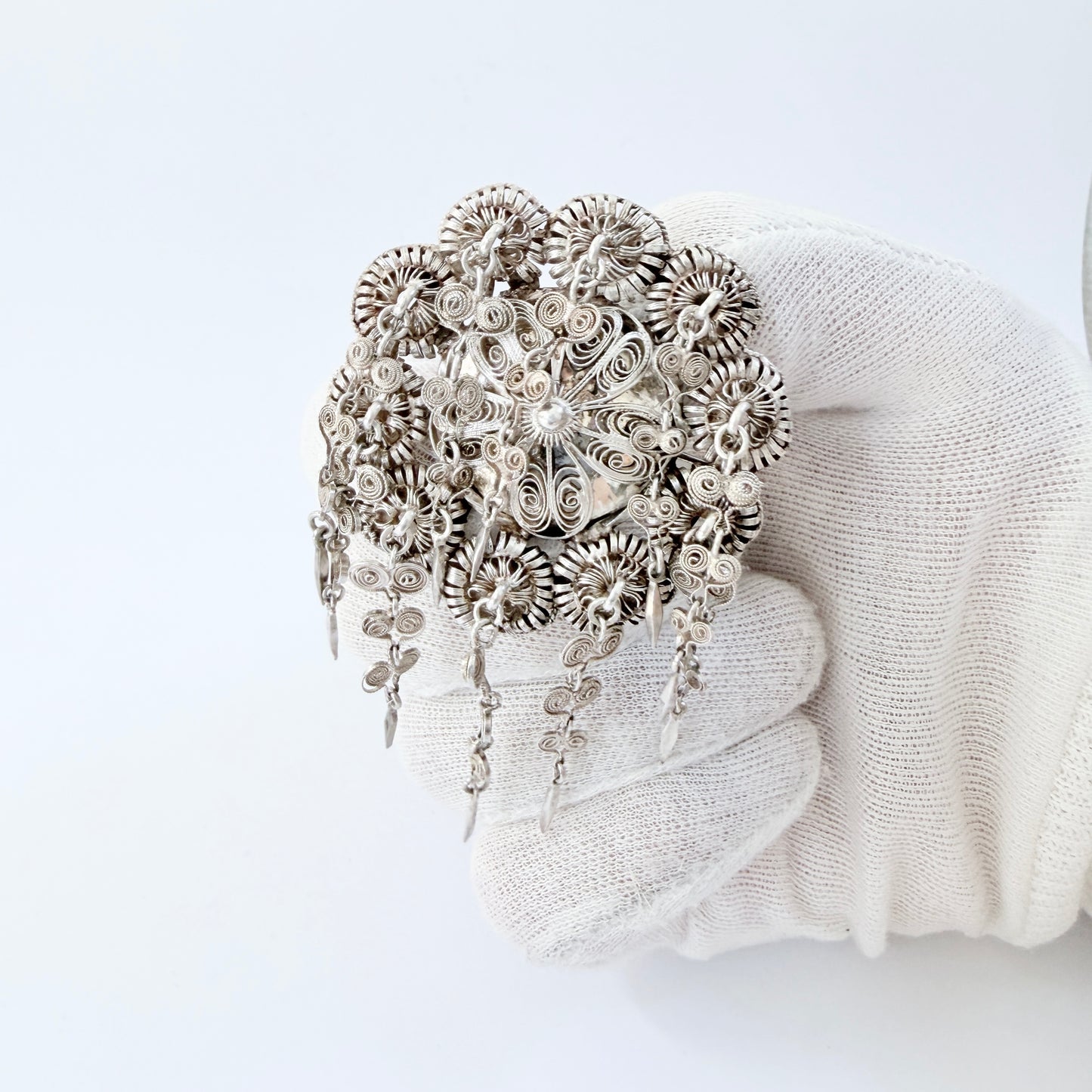 Norway ca 1870-80s. Large Antique Sølje Bunad's Costume Brooch.