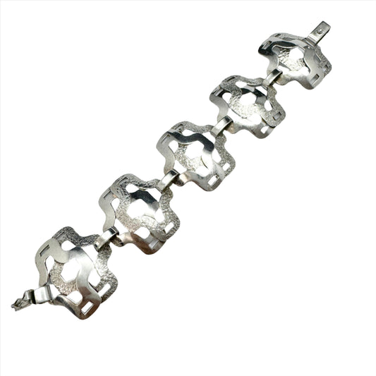 Denmark 1970s. Vintage Solid Silver Large Bracelet.