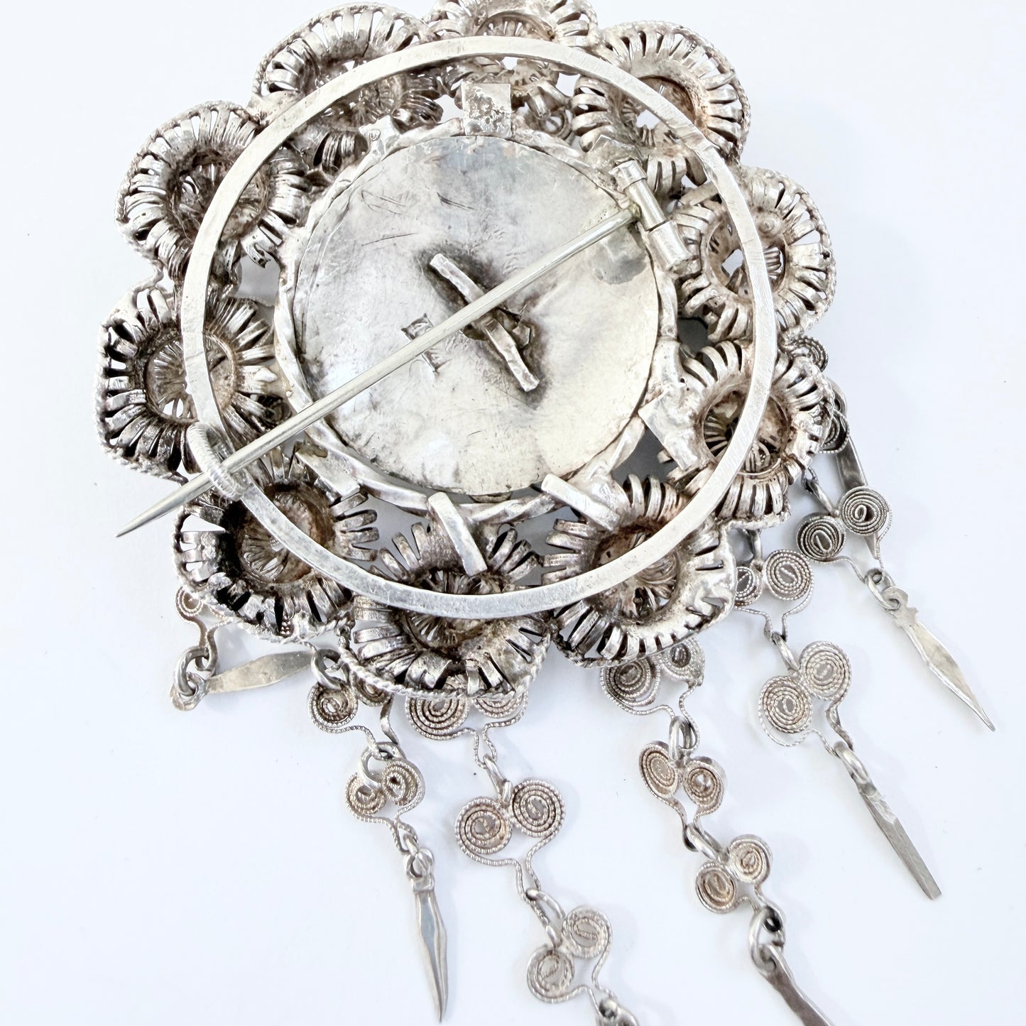 Norway ca 1870-80s. Large Antique Sølje Bunad's Costume Brooch.