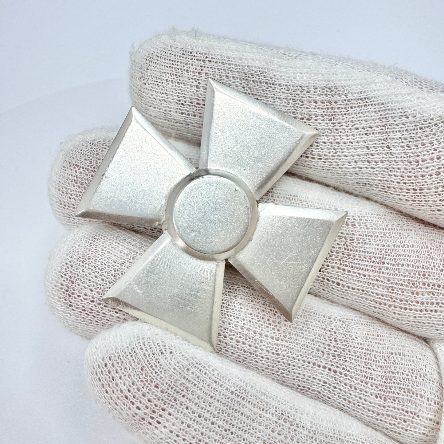 Sweden year 1933. Vintage Solid Silver Nurse Badge Brooch.