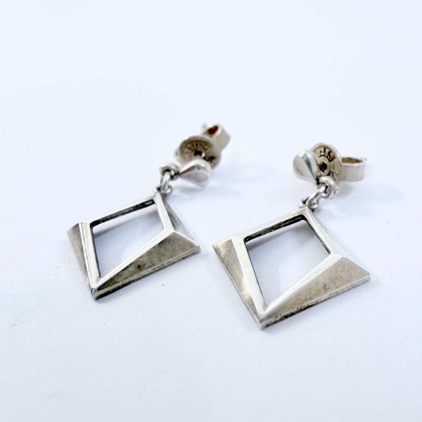 Alton, Sweden ca 1960s. Vintage Sterling Silver Earrings.