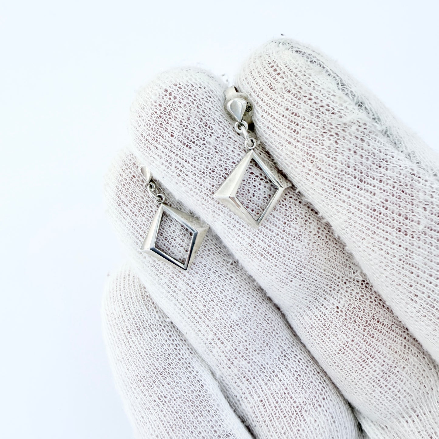 Alton, Sweden ca 1960s. Vintage Sterling Silver Earrings.