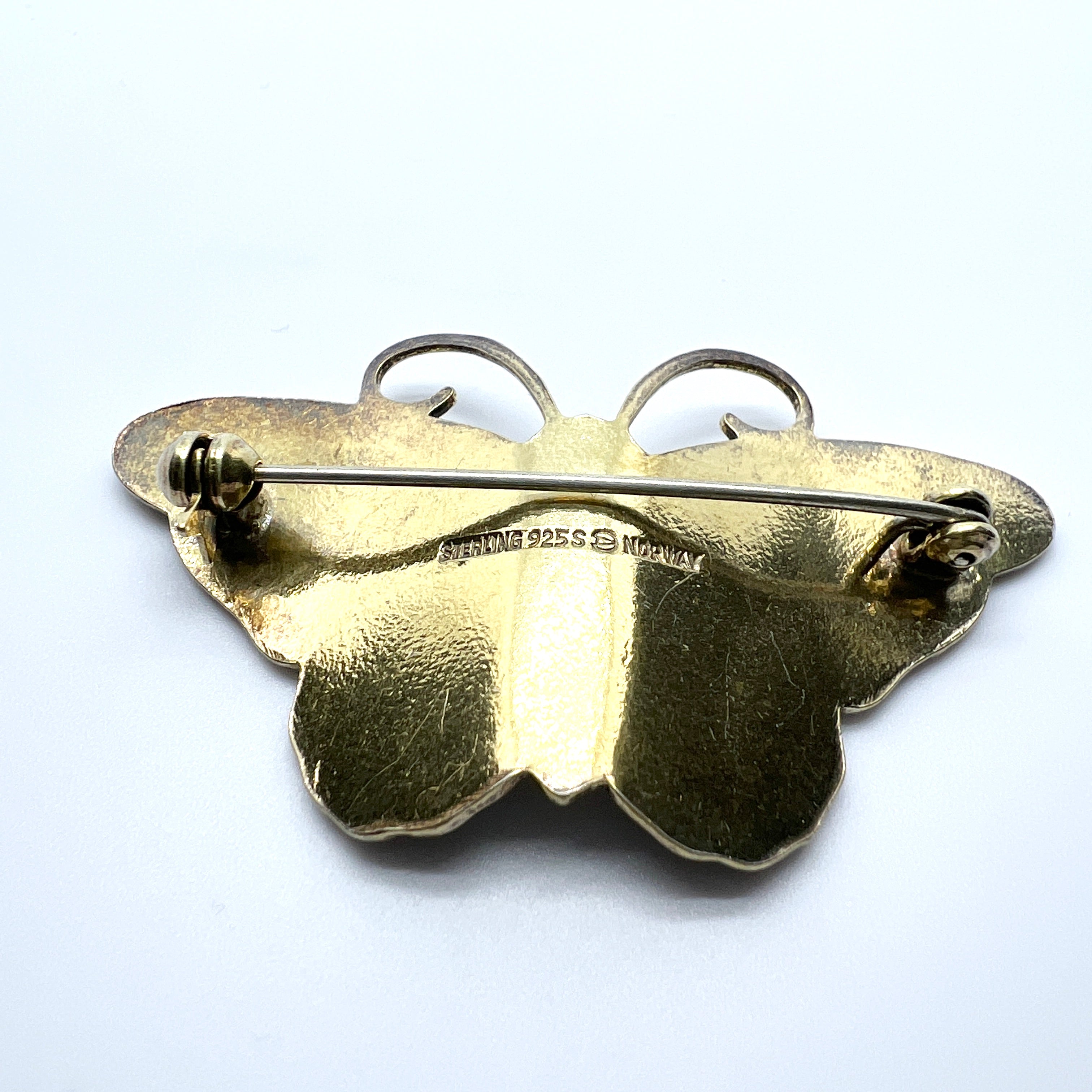 HROAR PRYDZ VINTAGE 2024 BUTTERFLY 925 S NORWEGIAN PIN/brooch