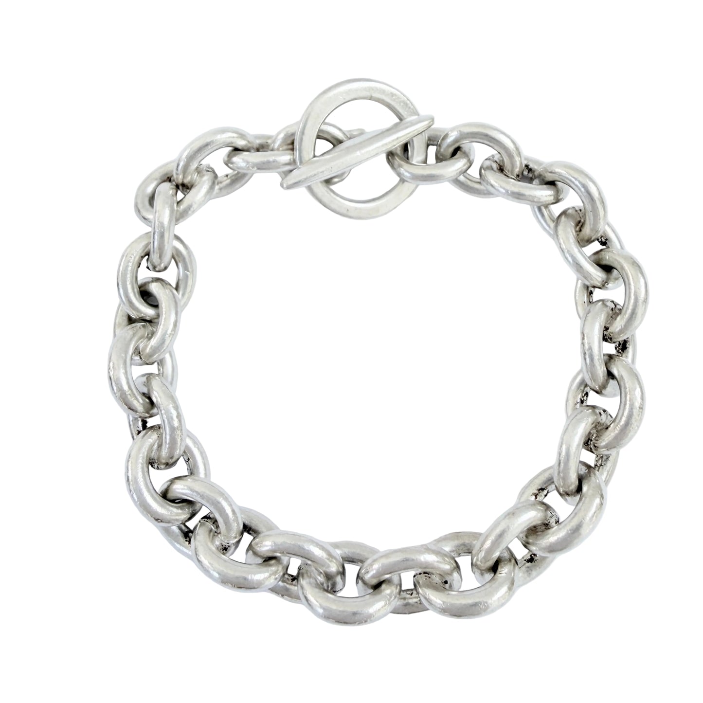 Denmark ca 1950-60s Vintage Chunky Sterling Silver Bracelet.