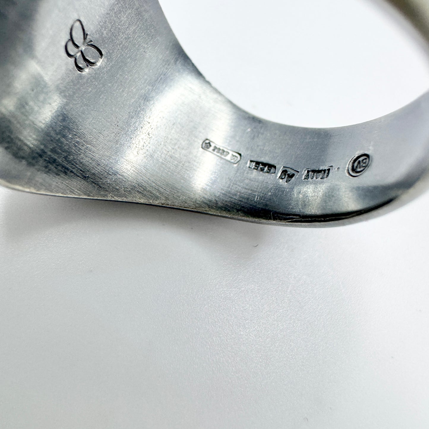 Vicenza, Italy. Chunky Vintage Sterling Silver Signet Ring.