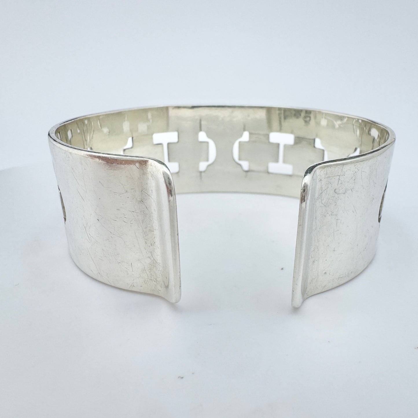 Olle Olsson for Kaplan, Sweden 1966 Vintage Sterling Silver Cuff Bracelet.