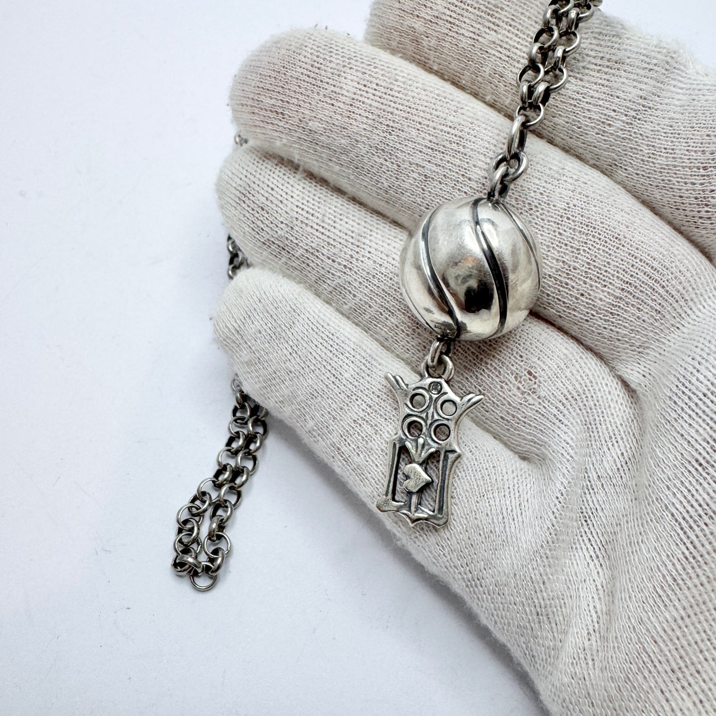 Kalevala Koru, Finland. Vintage Sterling Silver Pendant Necklace