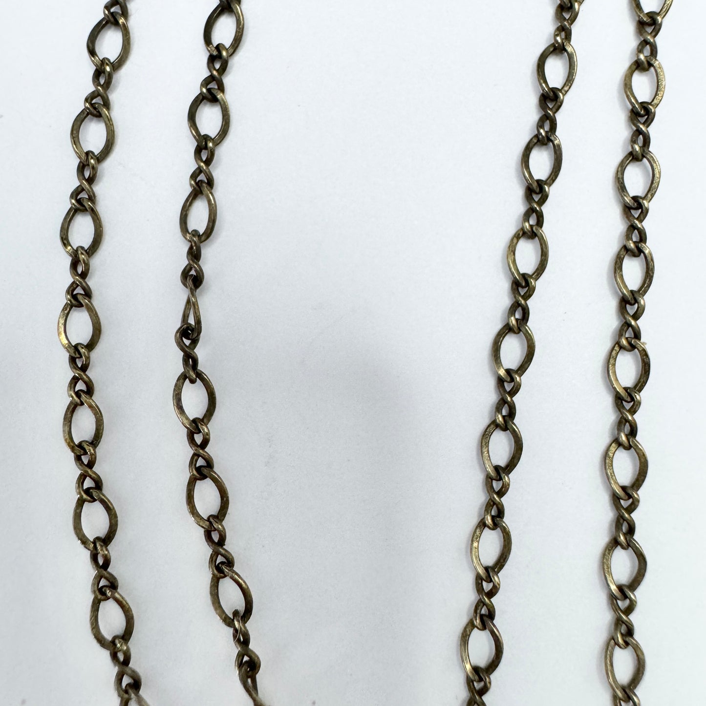 Italy. Vintage Gilt Solid Sterling Silver 30inch Chain Necklace.