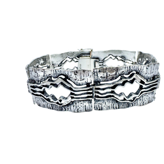 Teka, Theodor Klotz, Germany ca 1970. Vintage Sterling Silver Bracelet.