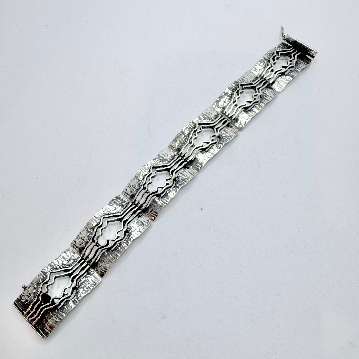 Teka, Theodor Klotz, Germany ca 1970. Vintage Sterling Silver Bracelet.