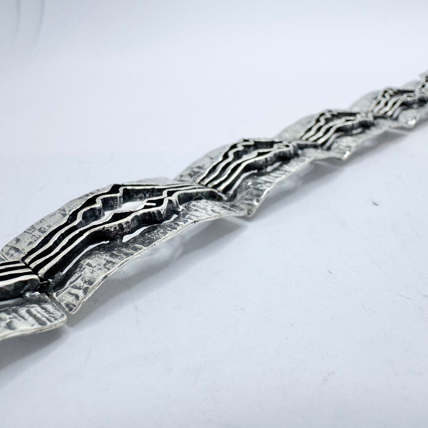 Teka, Theodor Klotz, Germany ca 1970. Vintage Sterling Silver Bracelet.