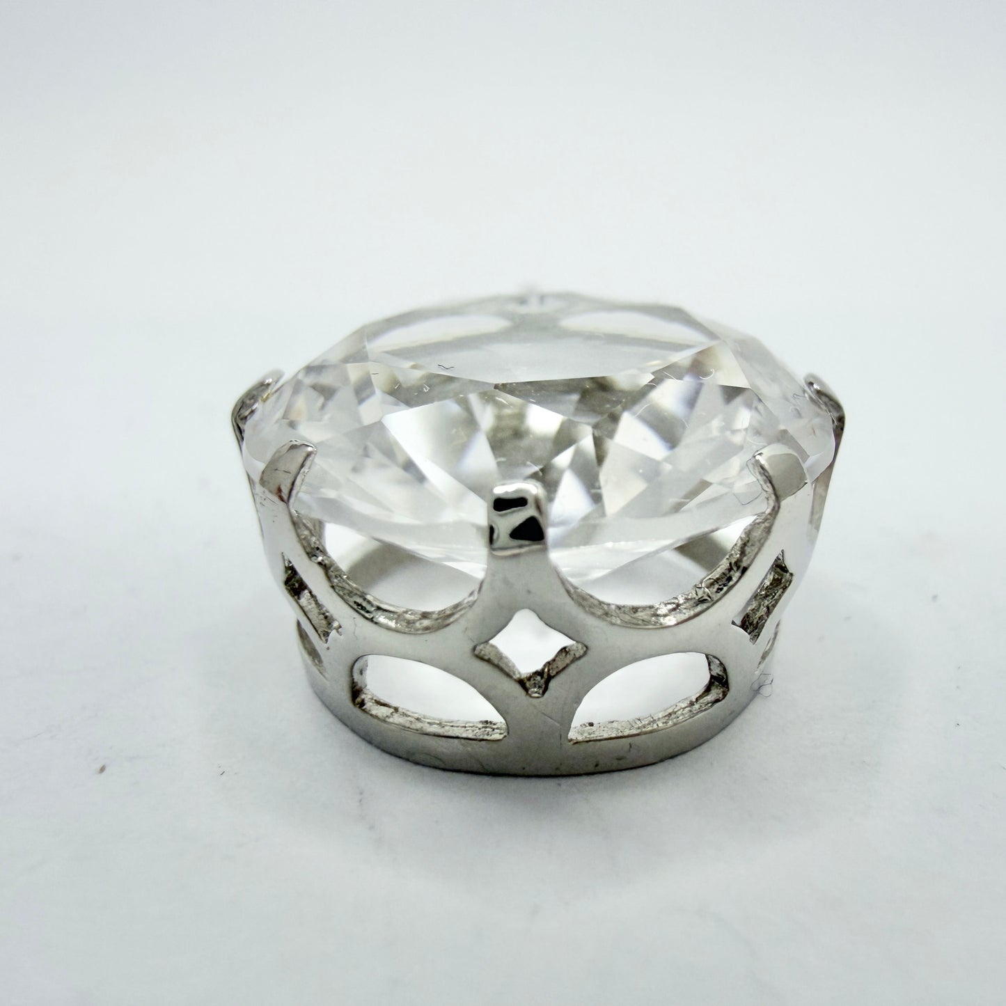 Sweden. Vintage Sterling Silver Rock Crystal Pendant.
